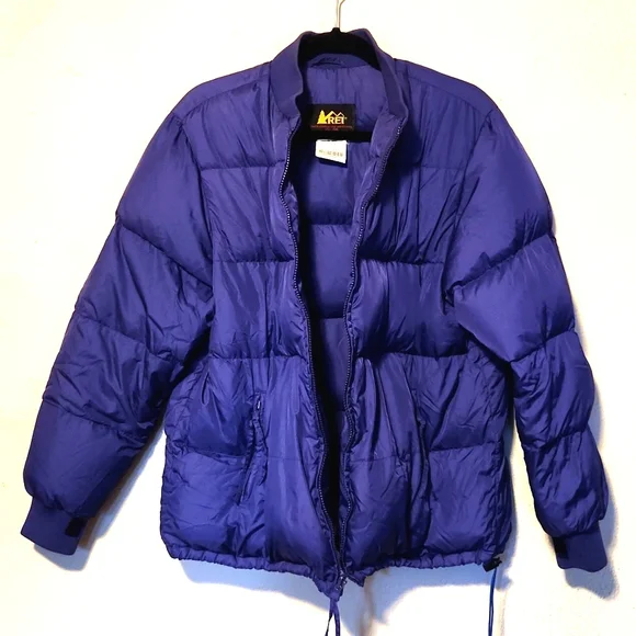 REI Vintage Goose Down Quilted Puffer Jacket Purple Size Large - Picture 1 of 13